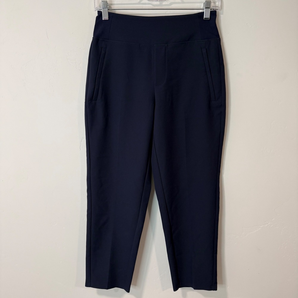 Athleta Womens Endless High Rise Ankle Pants 0 Petite Navy Blue Excellent 533636